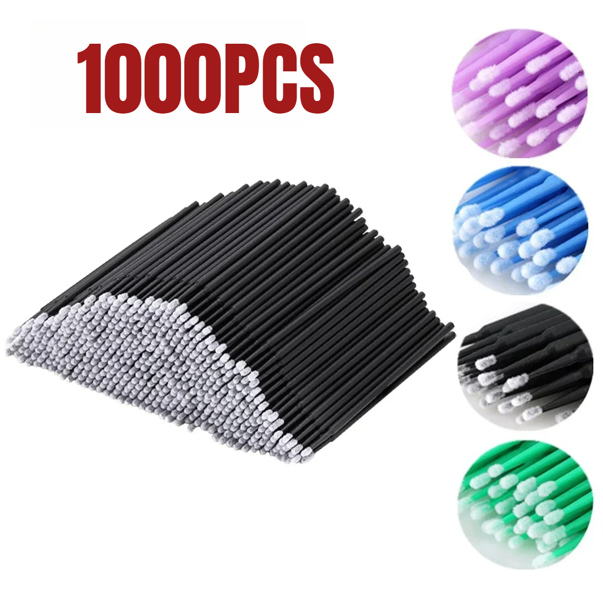 Paint Brush - 1000/500PCS 속눈썹 청소 브러시 ​​매우 다채로운