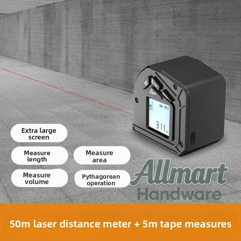 50m 레이저 거리측정기(5m 측정 테이프 포함), 적 - Tape Measure 리뷰 및 가격