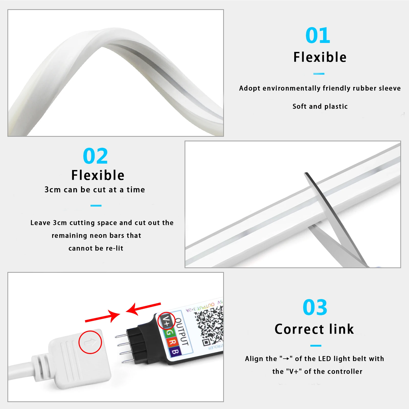 1-5m RGB LED 네온 스트립 라이트 5V USB - Led Strip Lights 리뷰 및 가격